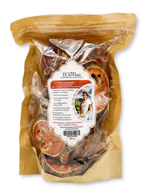 Eco Thai Сбор сушеных плодов Матум (Баэль) Dried Bael Fruit, 200 г Eco Thai Сбор сушеных плодов Матум (Баэль) Dried Bael Fruit, 200 г