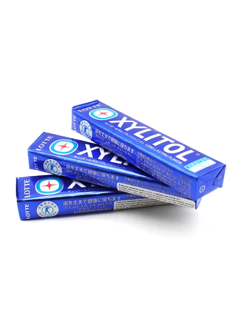 LOTTE Жевательная резинка с ксилитом Освежающая мята Xylitol Fresh Mint, 3 шт х 21 г