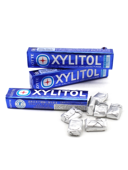 LOTTE Жевательная резинка с ксилитом Освежающая мята Xylitol Fresh Mint, 3 шт х 21 г