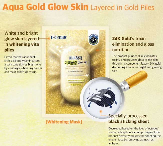 Frienvita White Gold Glow Mask Маска для сияния с частицами золота, витамином C и юдзу, 25 г Frienvita White Gold Glow Mask Маска для сияния с частицами золота, витамином C и юдзу, 25 г