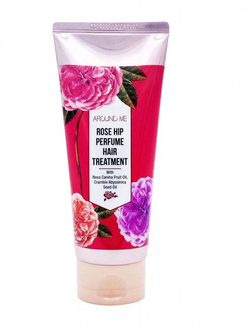 Welcos Маска для поврежденных волос с маслом шиповника Around me Rose Hip Perfume Hair Treatment, 200 мл