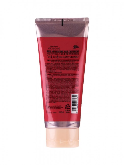 Welcos Маска для поврежденных волос с маслом шиповника Around me Rose Hip Perfume Hair Treatment, 200 мл