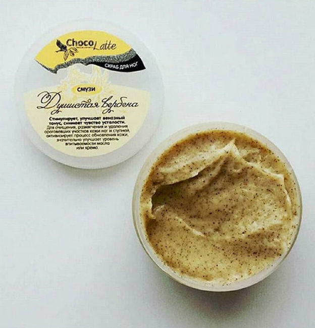 ChocoLatte Гель-скраб для ног Смузи-скраб Душистая Вербена тонизирующий, 170 г