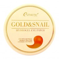 Esthetic House Gold & Snail Hydrogel Eye Patch Патчи для глаз с Золотом и Муцином улитки, 60 шт