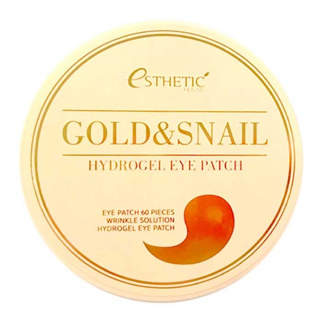 Esthetic House Gold & Snail Hydrogel Eye Patch Патчи для глаз с Золотом и Муцином улитки, 60 шт