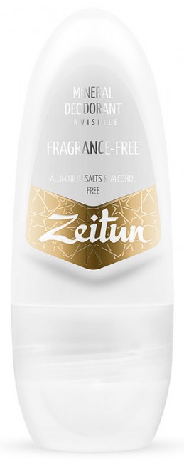 Zeitun Минеральный шариковый дезодорант "Нейтральный" без запаха для чувствительной кожи, 50 мл