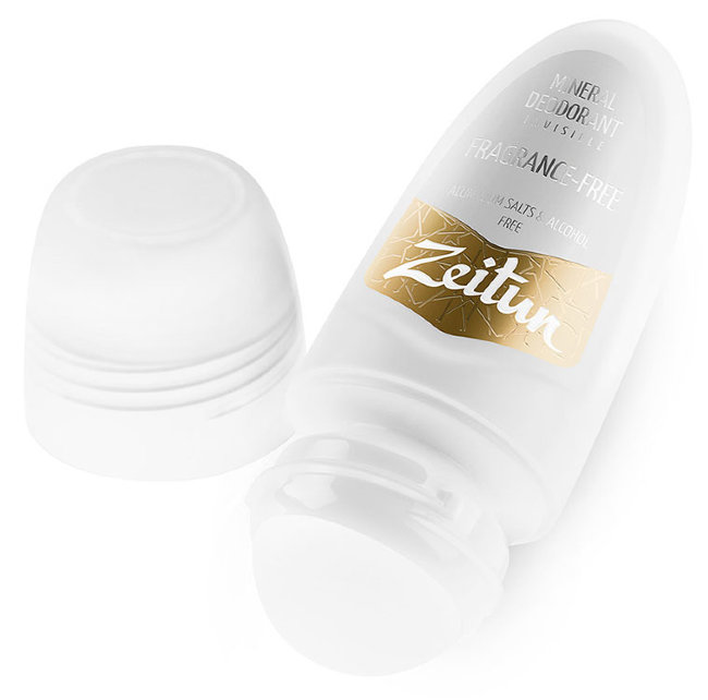 Zeitun Минеральный шариковый дезодорант "Нейтральный" без запаха для чувствительной кожи, 50 мл
