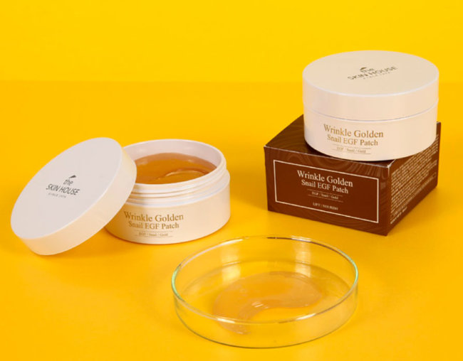 The Skin House Wrinkle Golden Snail EGF Patch Гидрогелевые патчи с EGF, золотом и муцином улитки, 60 шт