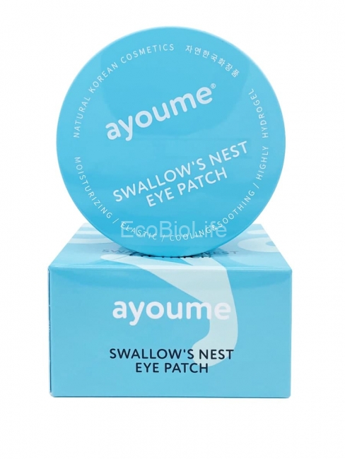 Ayoume Омолаживающие гидрогелевые патчи с экстрактом ласточкиного гнезда Swallow`s Nest Eye Patch, 60 шт