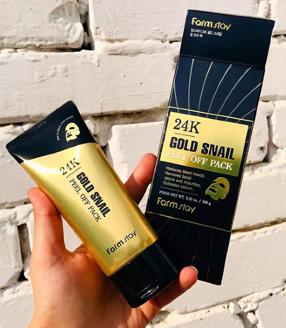 FarmStay 24K Gold Snail Peel Off Pack Маска-пленка с золотом и муцином улитки, 100 г