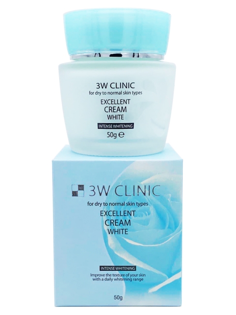 3W Clinic Крем для лица осветляющий Excellent White Cream, 50 мл