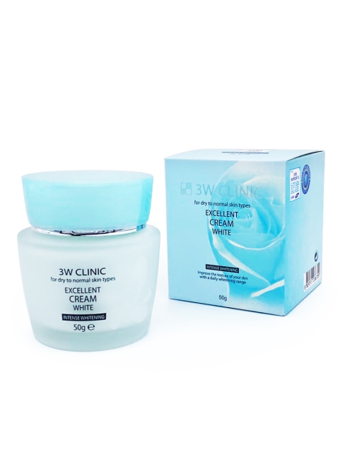 3W Clinic Крем для лица осветляющий Excellent White Cream, 50 мл