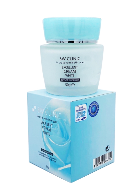 3W Clinic Крем для лица осветляющий Excellent White Cream, 50 мл