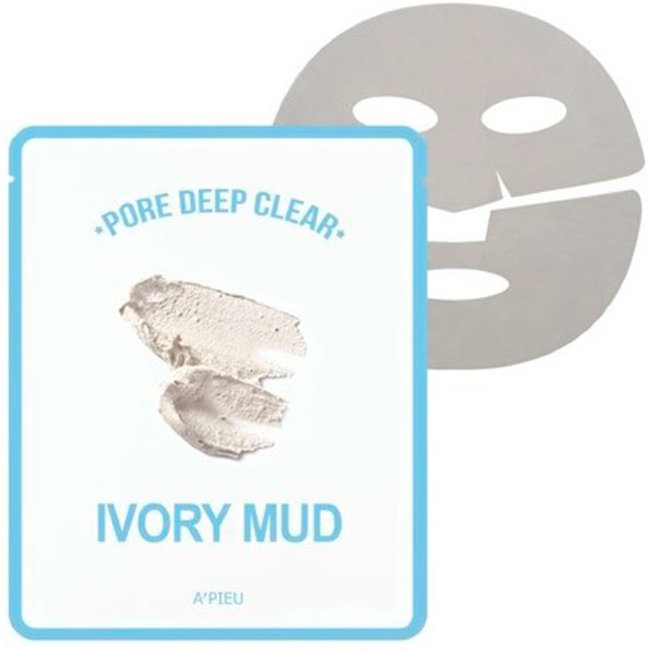 A'PIEU Pore Deep Clear Ivory Mud Mask Тканевая маска с белой глиной для очищения пор, 15 г A'PIEU Pore Deep Clear Ivory Mud Mask Тканевая маска с белой глиной для очищения пор, 15 г