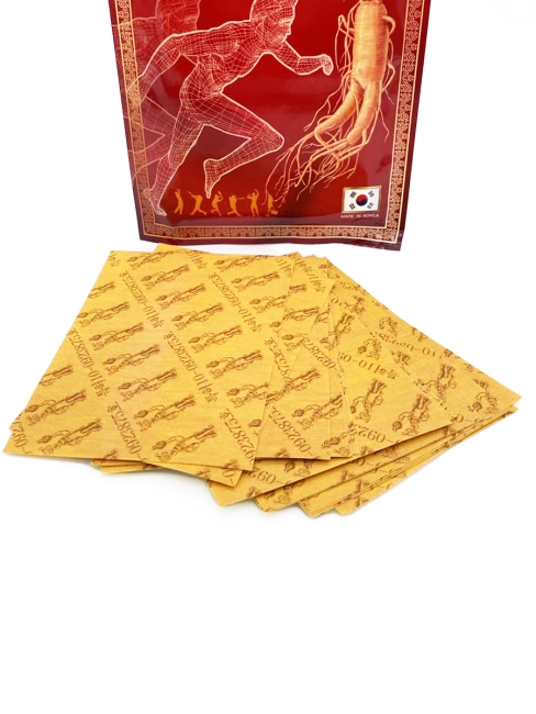 Korean Glu Пластырь обезболивающий с красным женьшенем Power Red Ginseng, 1 уп*20 шт