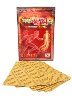 Korean Glu Пластырь обезболивающий с красным женьшенем Power Red Ginseng, 1 уп*20 шт