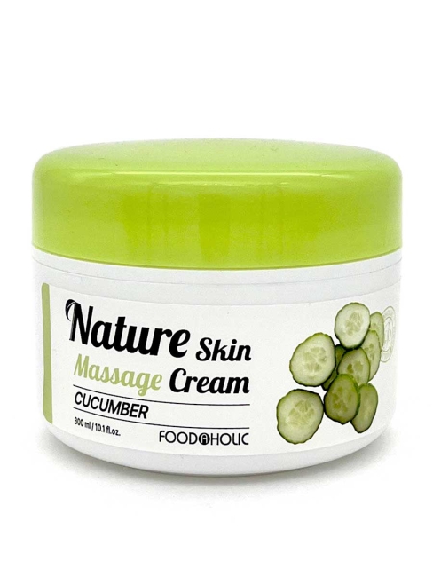 FoodaHolic Крем для лица массажный с экстрактом огурца Nature Skin Massage Cream Cucumber, 300 мл