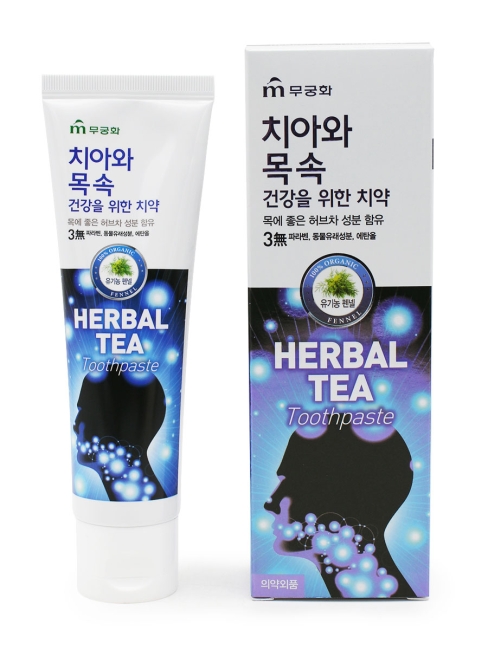 Mukunghwa Зубная паста с экстрактом травяного чая фенхель Herbal Tea, 110 г Mukunghwa Зубная паста с экстрактом травяного чая фенхель Herbal Tea, 110 г