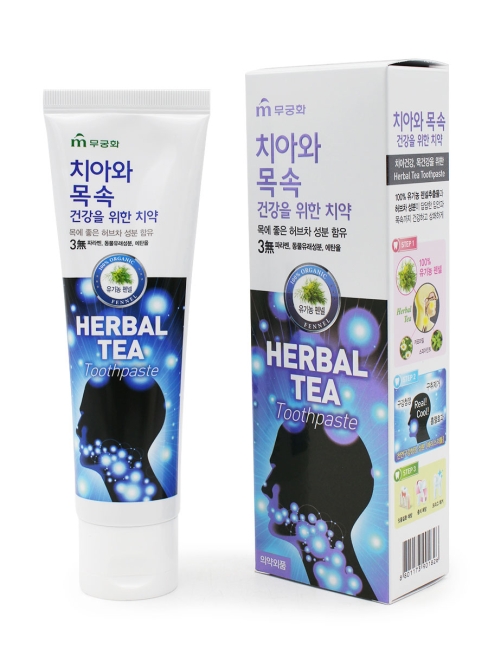 Mukunghwa Зубная паста с экстрактом травяного чая фенхель Herbal Tea, 110 г Mukunghwa Зубная паста с экстрактом травяного чая фенхель Herbal Tea, 110 г