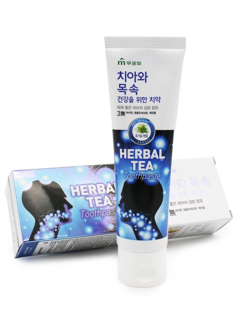 Mukunghwa Зубная паста с экстрактом травяного чая фенхель Herbal Tea, 110 г Mukunghwa Зубная паста с экстрактом травяного чая фенхель Herbal Tea, 110 г