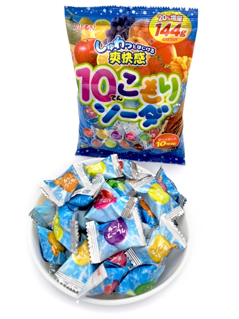 RIBON Карамель содовая фруктовая 10 вкусов 10 kinds Soda Candy, 144 г RIBON Карамель содовая фруктовая 10 вкусов 10 kinds Soda Candy, 144 г