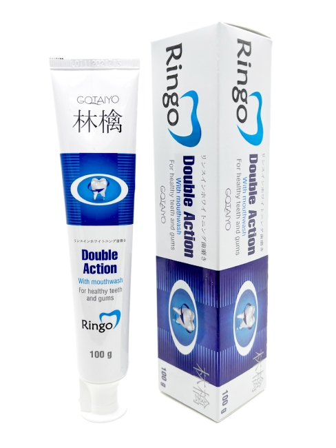 Gotayo Зубная паста отбеливающая двойного действия с ополаскивателем Ringo Double Action, 100 г