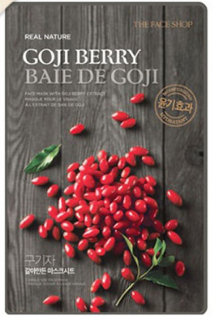 THE FACE SHOP Real Nature Goji Berry Face Mask Тканевая маска с экстрактом ягод годжи, 20 г