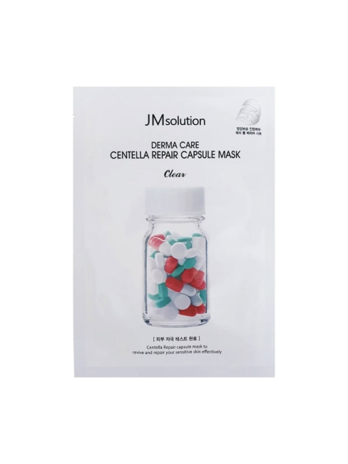JMsolution Маска для лица с центеллой Derma Care Centella Repair Capsule Mask Clear, 30 мл