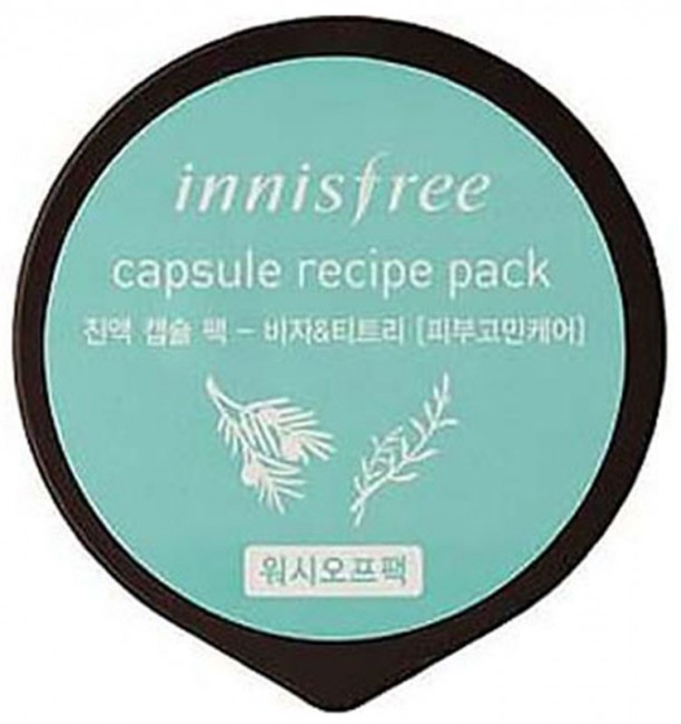 Innisfree Сapsule Recipe Pack - Jeju Bija & Tea Tree Капсульная маска с маслом чайного дерева, 10 мл Innisfree Сapsule Recipe Pack - Jeju Bija & Tea Tree Капсульная маска с маслом чайного дерева, 10 мл