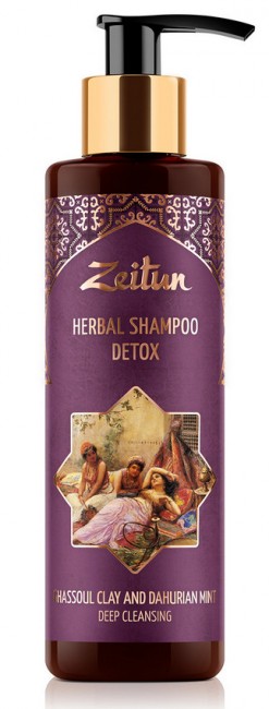Zeitun Детокс фито-шампунь для глубокого очищения кожи головы c Глиной гассул и Даурской мятой, 200 мл Zeitun Детокс фито-шампунь для глубокого очищения кожи головы c Глиной гассул и Даурской мятой, 200 мл