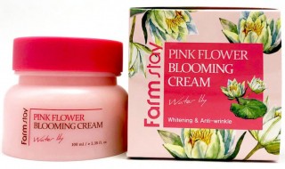 FarmStay Pink Flower Blooming Cream Pink Water Lily Крем для лица с экстрактом водяной лилии, 100 мл