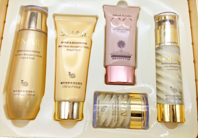 Bioaqua Snail Repair & Brightening Набор с муцином улитки, 5 предметов 