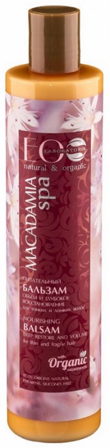 Ecolab SPA Macadamia Бальзам питательный "Объем и глубокое Восстановление", 350 мл