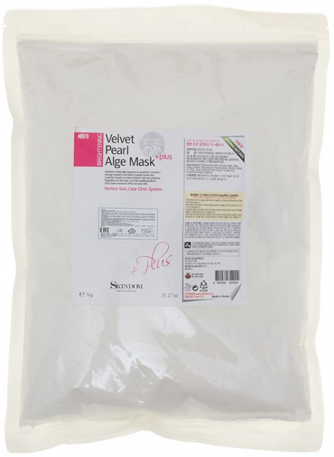 Skindom Маска для лица альгинатная жемчужная отбеливающая Velvet Pearl Alge-Mask, 1000 г