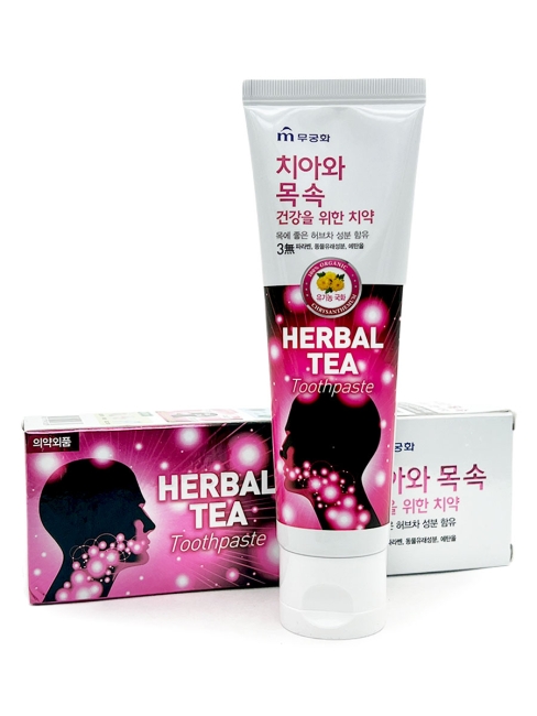 Mukunghwa Зубная паста с экстрактом травяного чая хризантема Herbal Tea, 110 г Mukunghwa Зубная паста с экстрактом травяного чая хризантема Herbal Tea, 110 г