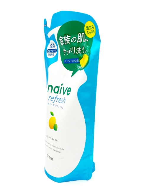 Kracie Мыло жидкое для тела с ароматом цитрусовых Naive Refresh Body Wash, 380 мл