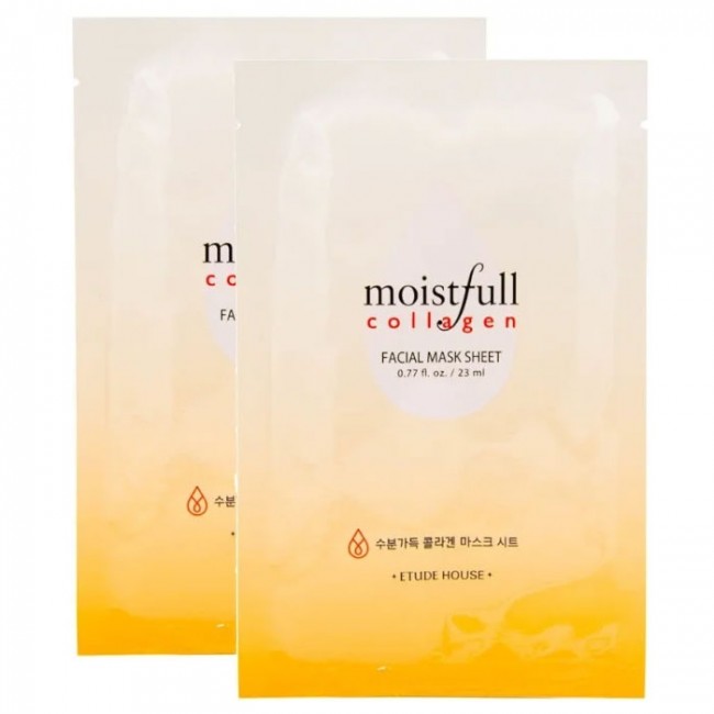 ETUDE HOUSE Маска для лица тканевая "Супер Коллаген" Moistfull Collagen Sheet Mask Super Collagen, 25мл ETUDE HOUSE Маска для лица тканевая "Супер Коллаген" Moistfull Collagen Sheet Mask Super Collagen, 25мл
