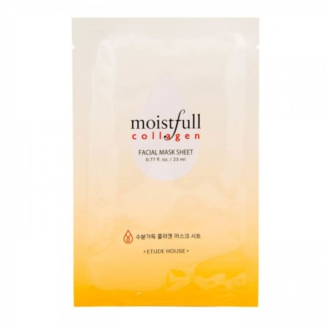 ETUDE HOUSE Маска для лица тканевая "Супер Коллаген" Moistfull Collagen Sheet Mask Super Collagen, 25мл ETUDE HOUSE Маска для лица тканевая "Супер Коллаген" Moistfull Collagen Sheet Mask Super Collagen, 25мл