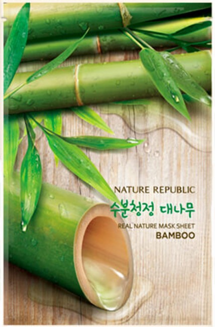 NATURE REPUBLIC Real Nature Mask Sheet Bamboo Тканевая маска для лица с экстрактом бамбука, 23 мл NATURE REPUBLIC Real Nature Mask Sheet Bamboo Тканевая маска для лица с экстрактом бамбука, 23 мл