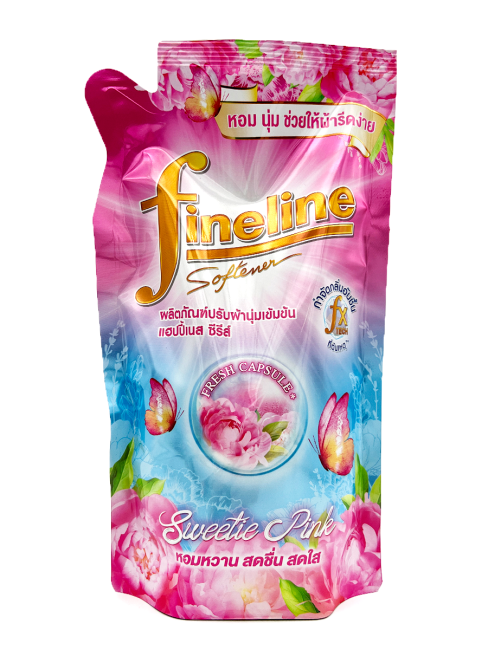 Fineline Кондиционер для белья парфюмированный на 13 стирок Сладкий розовый Softener Happiness Sweetie Pink (Refill), 450 мл Fineline Кондиционер для белья парфюмированный на 13 стирок Сладкий розовый Softener Happiness Sweetie Pink (Refill), 450 мл