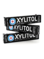 LOTTE Жевательная резинка с ксилитом Чёрная мята Xylitol Black Mint, 3 шт х 21 г