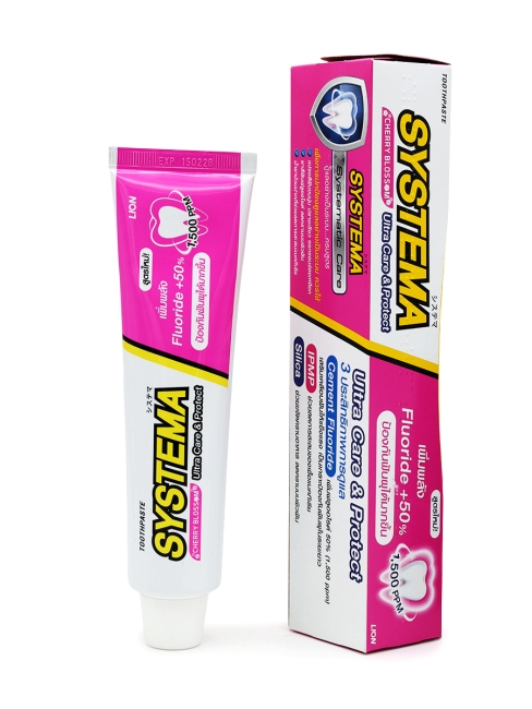 LION Зубная паста с ароматом вишни в цвету Systema Cherry Blossom, 140 г