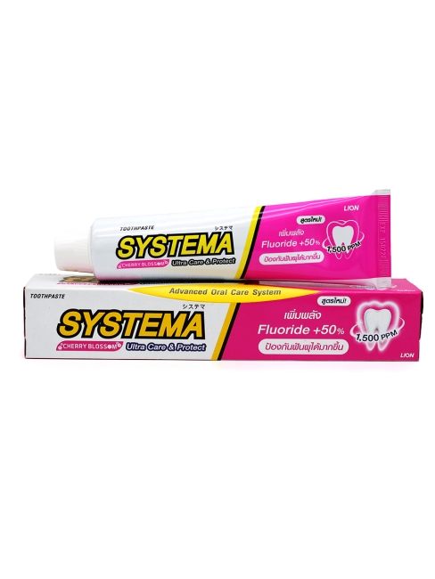 LION Зубная паста с ароматом вишни в цвету Systema Cherry Blossom, 140 г