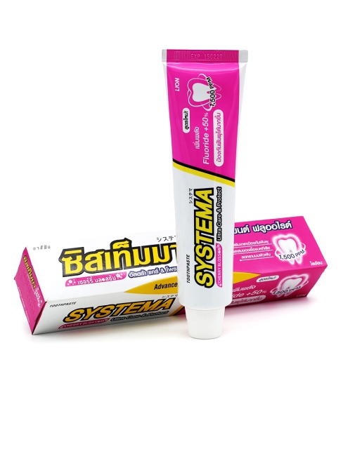 LION Зубная паста с ароматом вишни в цвету Systema Cherry Blossom, 140 г