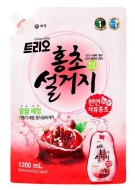 KeraSys Trio Средство для мытья посуды Гранат, 1,2 л (сменный блок)