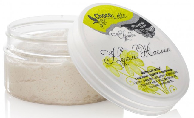 ChocoLatte Мыльный скраб для тела Скрабби Нероли-Жасмин (с маслами нероли и жасмина), 200 г