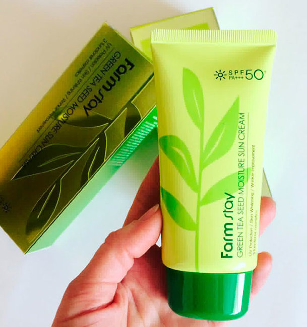 FarmStay Green Tea Seed Moisture Sun Cream Солнцезащитный увлажняющий крем с семенами зеленого чая, 70 г FarmStay Green Tea Seed Moisture Sun Cream Солнцезащитный увлажняющий крем с семенами зеленого чая, 70 г