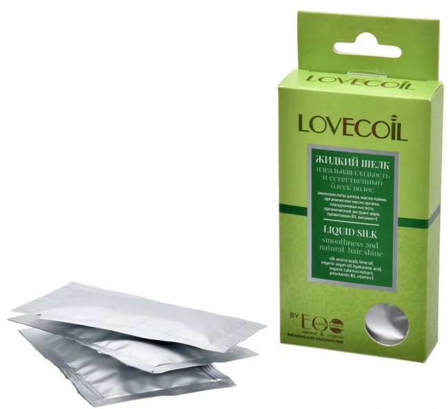 Ecolab LovEcOil Жидкий шелк "Идеальная гладкость и естественный блеск волос", 3х15 мл.