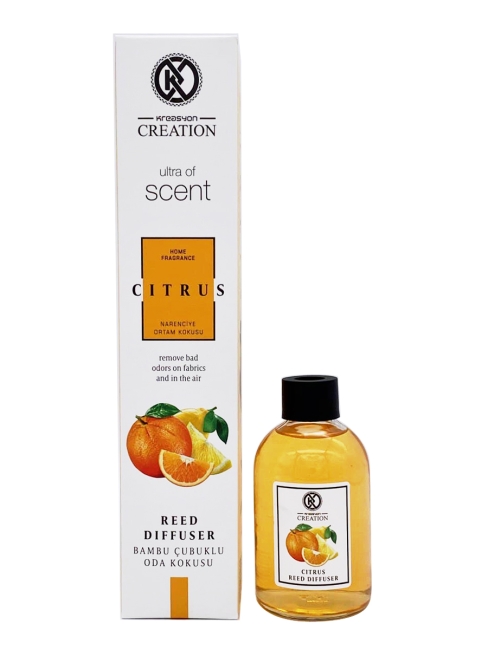 Kreasyon Аромадиффузор с палочками Цитрусовый Reed Diffuser Citrus, 115 мл