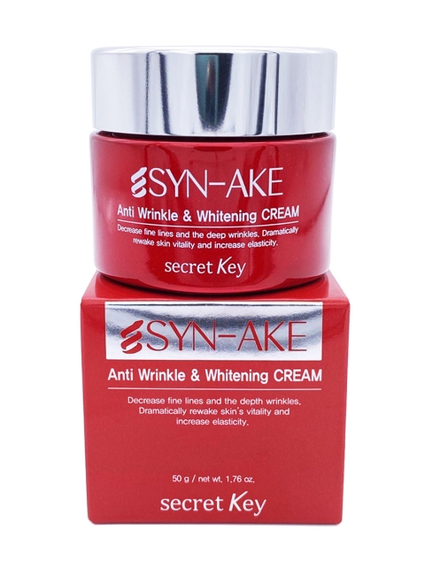 Secret Key Крем с пептидом змеиного яда для лица Syn-Ake Anti Wrinkle & Whitening Cream, 50 г Secret Key Крем с пептидом змеиного яда для лица Syn-Ake Anti Wrinkle & Whitening Cream, 50 г